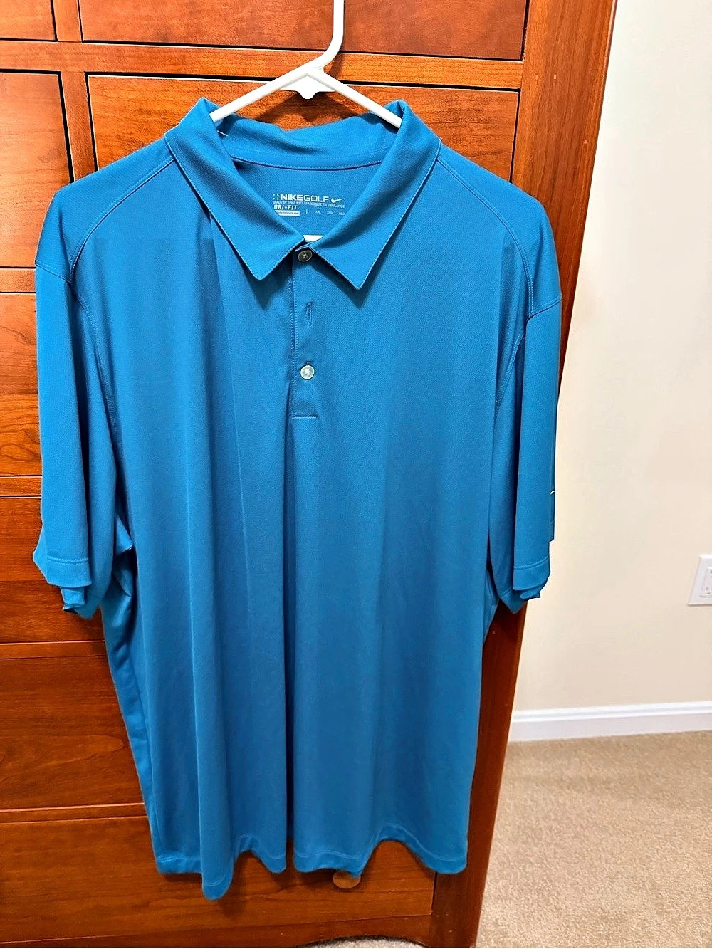 Nike Golf Dri-FIT Polo TealBlue Polo Size XXL Like New